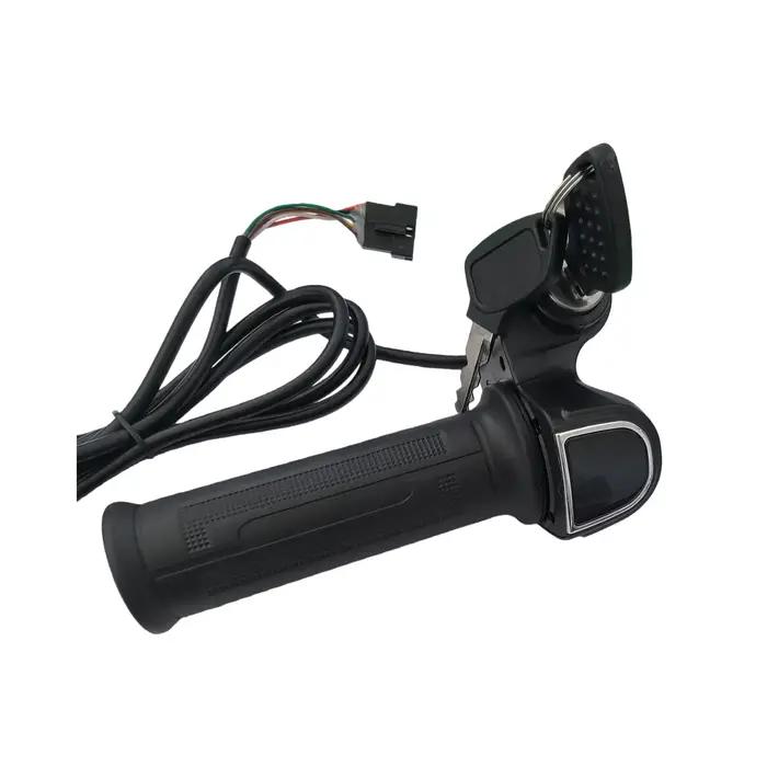 Poignée d'accélération rotative 48V avec poignées en caoutchouc pour vélo électrique Engwe T14
