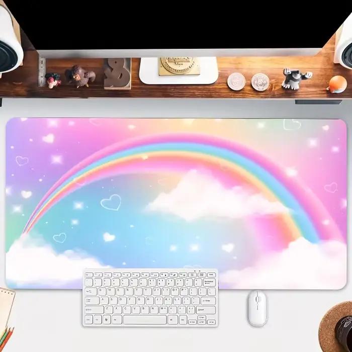 Tapis de souris de jeu média arc-en-ciel, épaisseur 900x400mm, virus Sub non ald, accessoires de bureau pour le travail, le divertissement, la maison et le bureau, cadeau