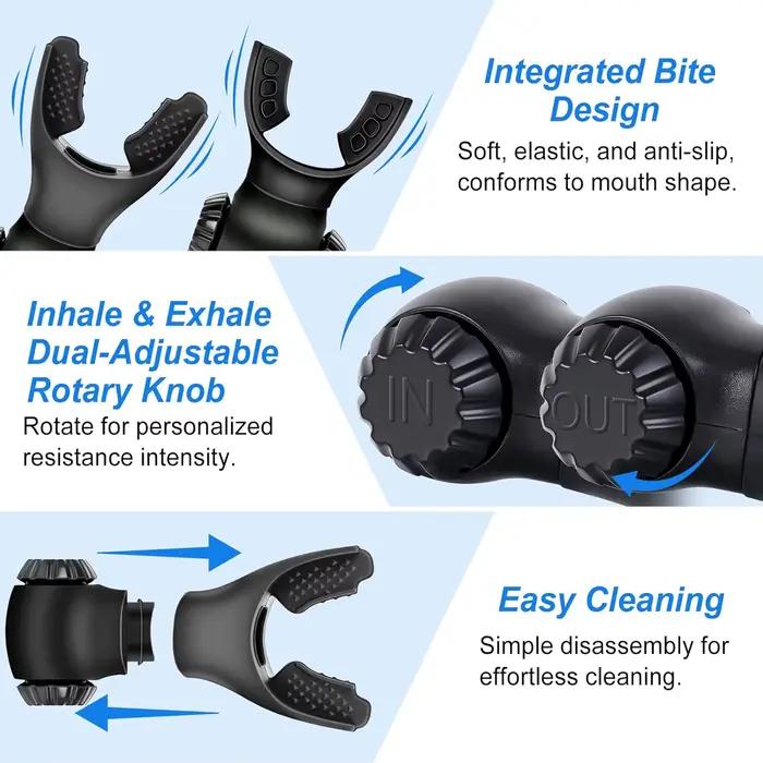 Entraîneur respiratoire respirateur pulmonaire équipement de Fitness Silicone