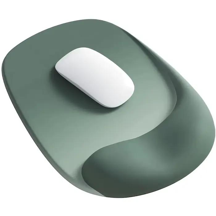 Repose-poignet ergonomique en gel, tapis de souris en tissu Lycra premium antidérapant, support confortable pour ordinateur portable, bureau, jeux et travail.