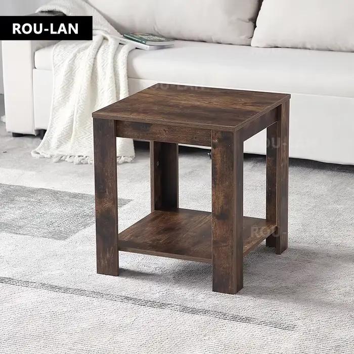 Table d'appoint Table de chevet Salon Canapé Bras Tables de chevet Petits espaces Supports d'angle de ferme avec rangement