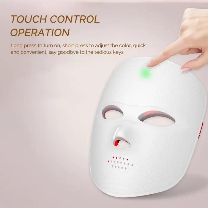 Masque facial LED 7 couleurs, masque photonique LED, soin de la peau, rajeunissement, masque facial LED, soin de la peau, éclaircissement, outil de soin de la peau