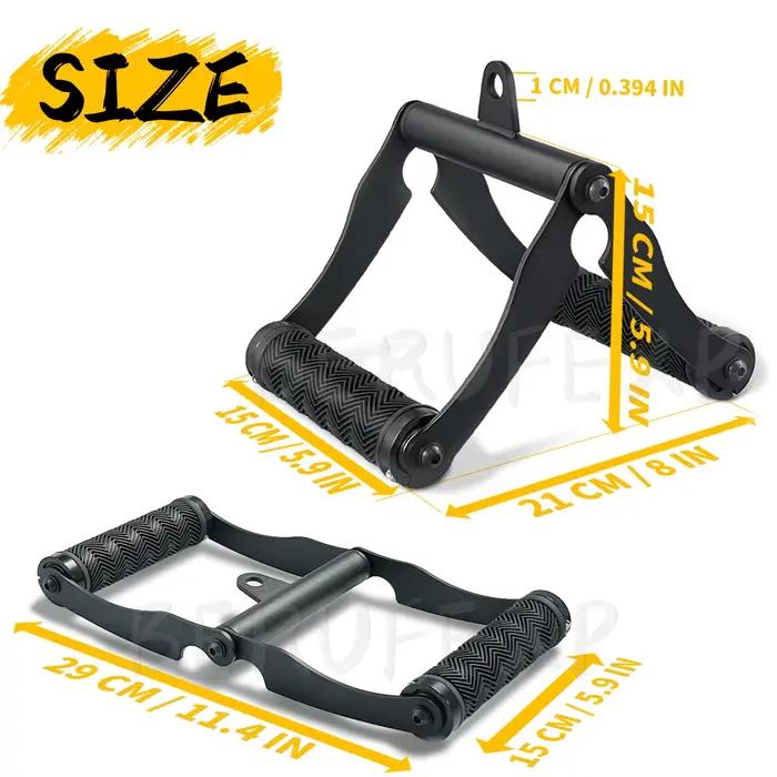 BERUFEXP V/T-Bar Row Landmine Handle & LAT Pulldown Accessoire - Équipement de Fitness Robuste Noir avec Poignées en
