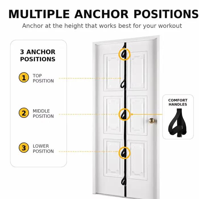 Système d'entraînement par suspension réglable avec sangle d'ancrage pour porte