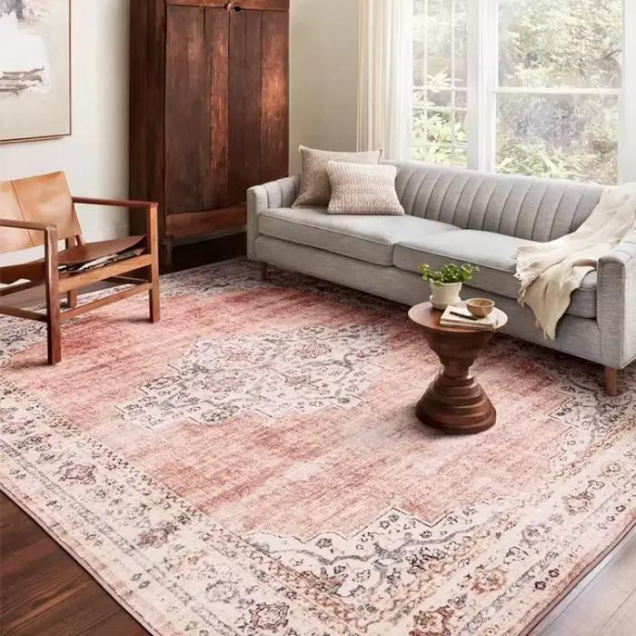 Tapis de salon rétro, décoration intérieure, tapis de chevet américain pour chambre à coucher, grand tapis moelleux pour tables basses, tapis de sol, Ковер Tapis 러그