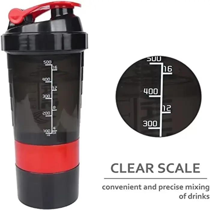 Shaker à protéines Portable avec récipient de stockage de poudre