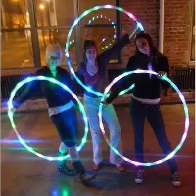Cercle d'exercice pliant Équipement de fitness LED Couleur