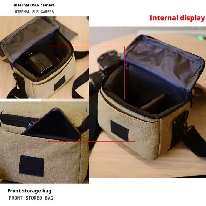 Sac pour appareil photo DSLR, pour Canon EOS R10 R50 R100 R7 RP 250D 200D M200 M50 M6 SX70 SX60 Nikon ZFC Z50 Z30 Z5 D3500 B700 B600 P530 P610
