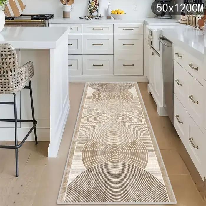 VIKAMA Tapis à texture d'art moderne - Tapis de sol de cuisine durable et antidérapant - Tapis de couloir et de passage pour la décoration de la maison