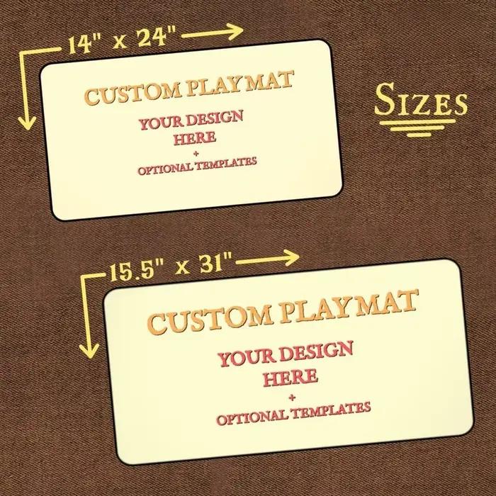 Tapis de jeu TCG personnalisé 24 "X 14", tapis de jeu personnalisé avec Zones, accessoires de table MTG, jeux de cartes à collectionner