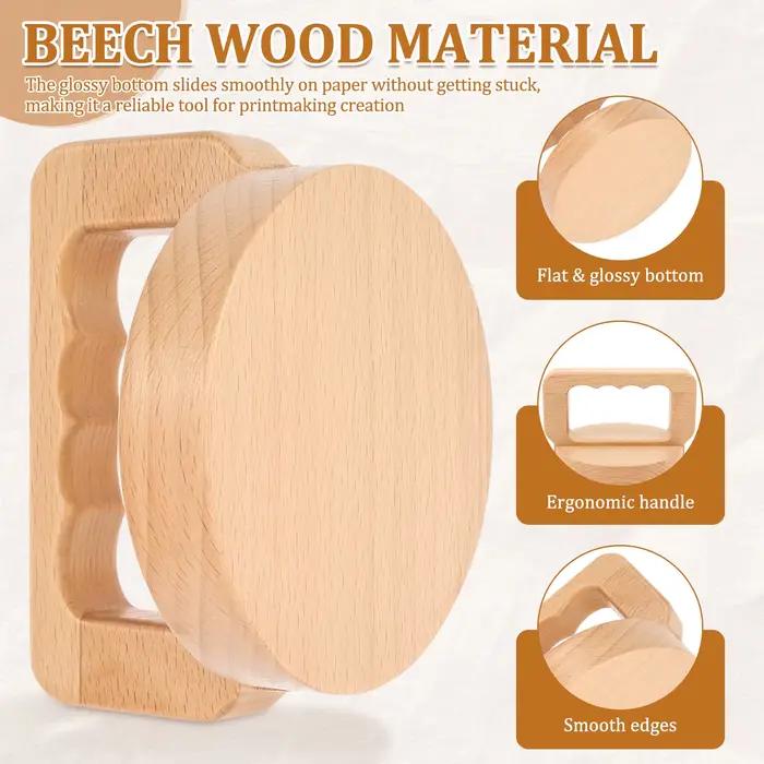 Bâton de gravure sur bois en bambou et bois pour la gravure sur linogravure avec poignée ergonomique confortable - Gravure sur bloc - Bar