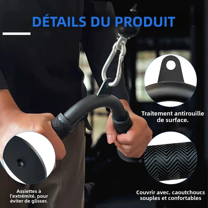 Fixation de traction pour triceps avec caoutchouc respectueux de la peau