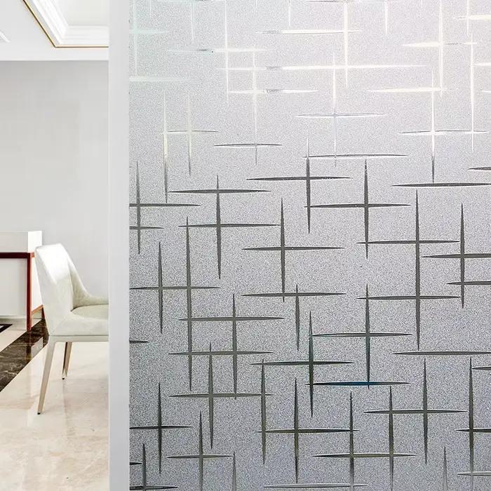 Autocollant en verre mat pour chambre à coucher, salle de bains, balcon, fenêtre, Anti-fuite de lumière, Opaque, Anti-regard, Film d'adsorption électrostatique