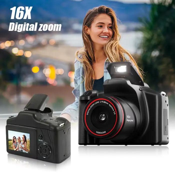 Caméra de photographie numérique 4K, caméscope 16MP, enregistreur vidéo Vlog, n'aime numérique 16X pour les fêtes et les voyages