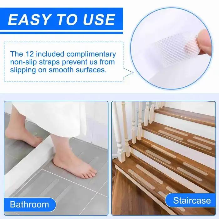 Barre d'appui antidérapante en Silicone pour baignoires et douches, en acier inoxydable 304, poignée de sécurité pour salle de bain, pour personnes âgées, 1 pièce