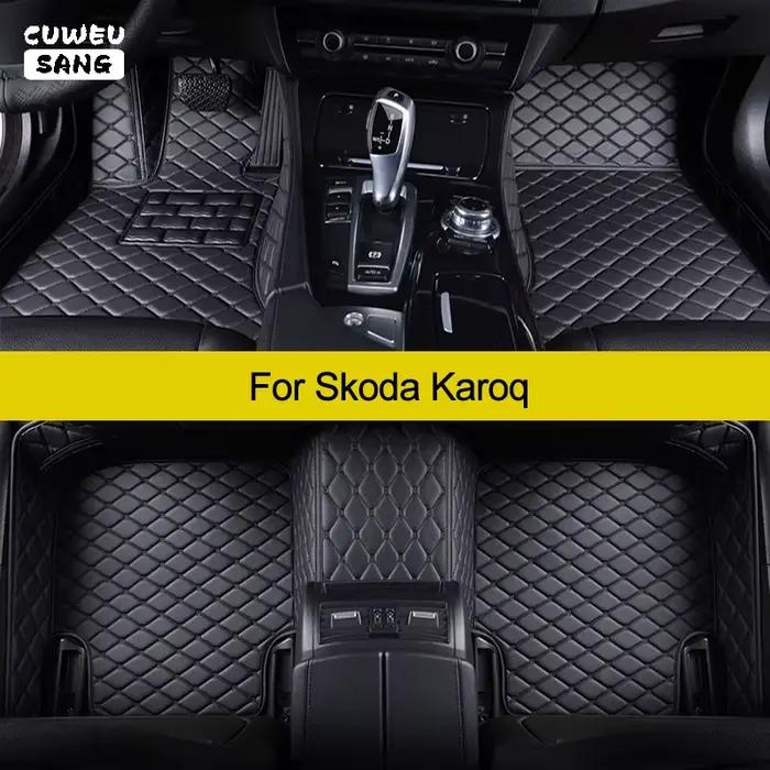 WEUSANG-Tapis de sol de voiture personnalisés pour Skoda Karoq, accessoires de voiture toxiques
