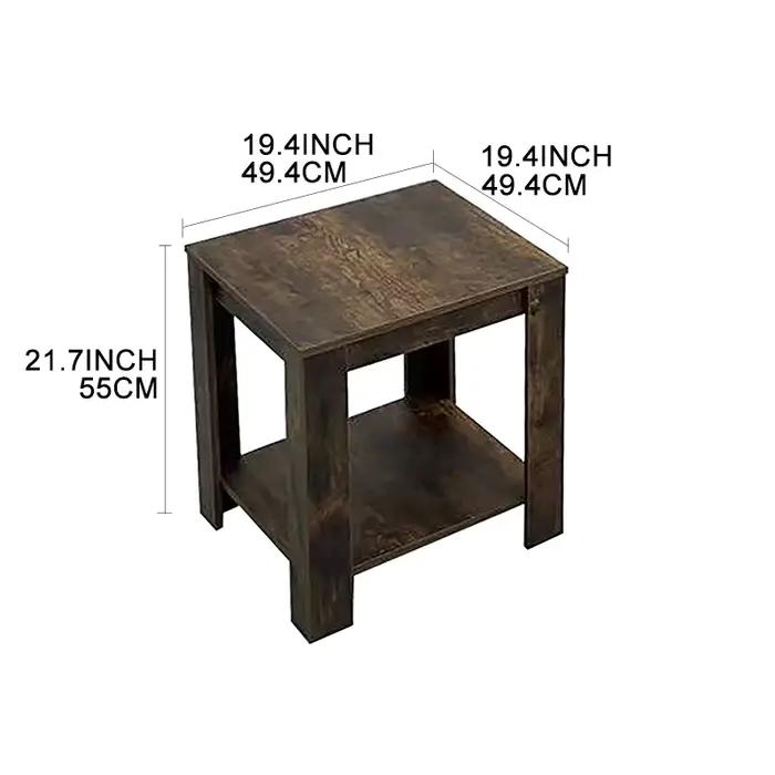 Table d'appoint Table de chevet Salon Canapé Bras Tables de chevet Petits espaces Supports d'angle de ferme avec rangement