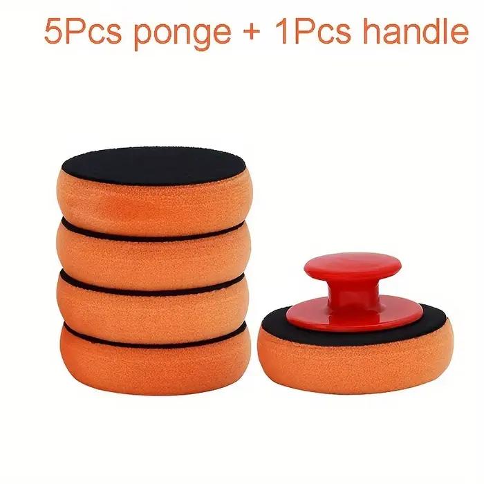 Tampon de polissage de cire de lavage de voiture, éponge de polissage, chiffon de nettoyage de voiture, éponge de polissage en microfibre, outil d'entretien de maison de voiture