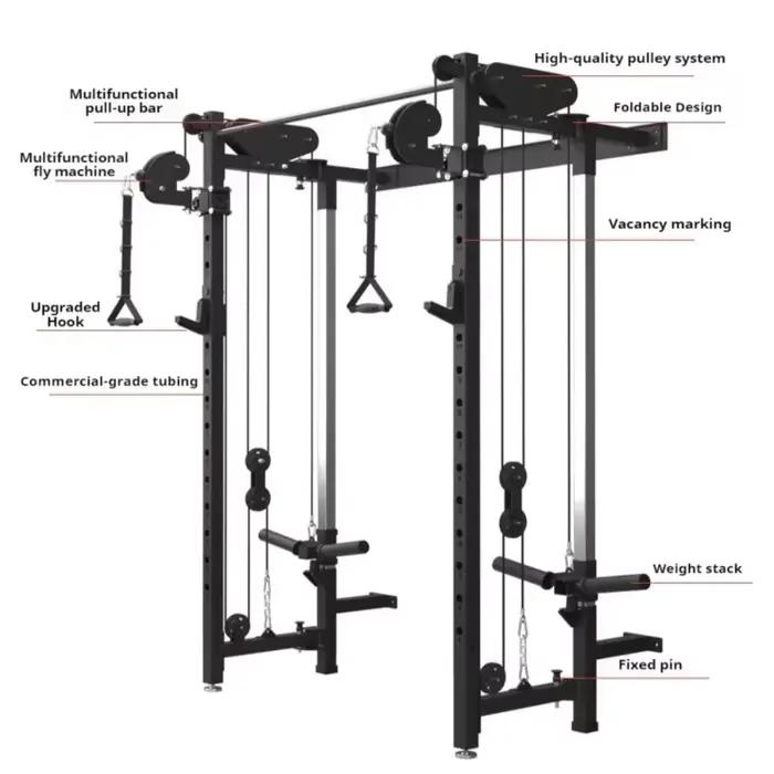 Rack de Squat Pliable Mural Multifonctionnel