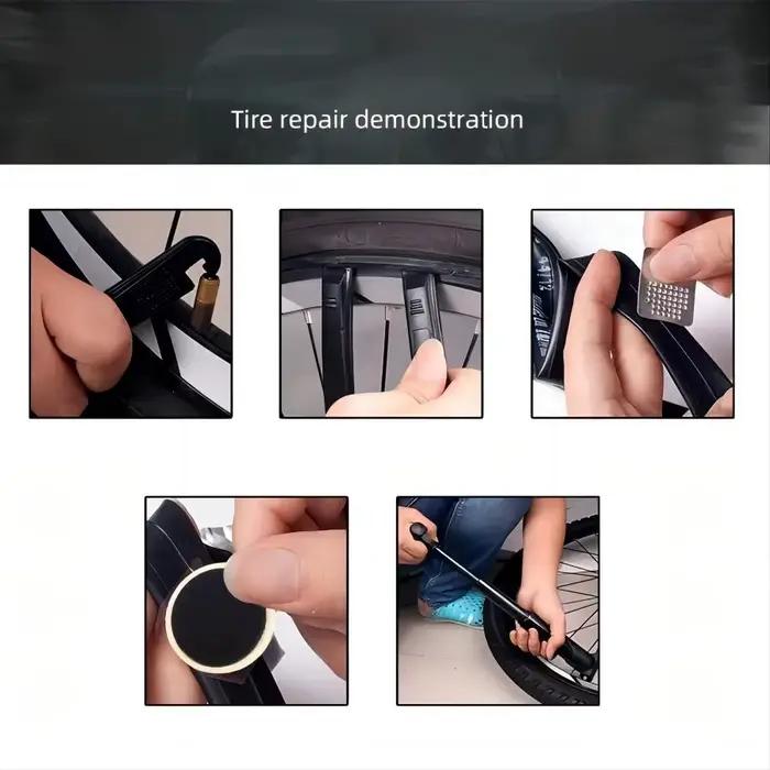 Kits de réparation de pneus de vélo portables avec leviers de démontage