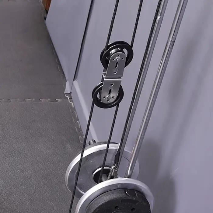 Poulie double robuste pour machine à câble de gym à domicile DIY, poulie silencieuse à double roulement, accessoires de sport