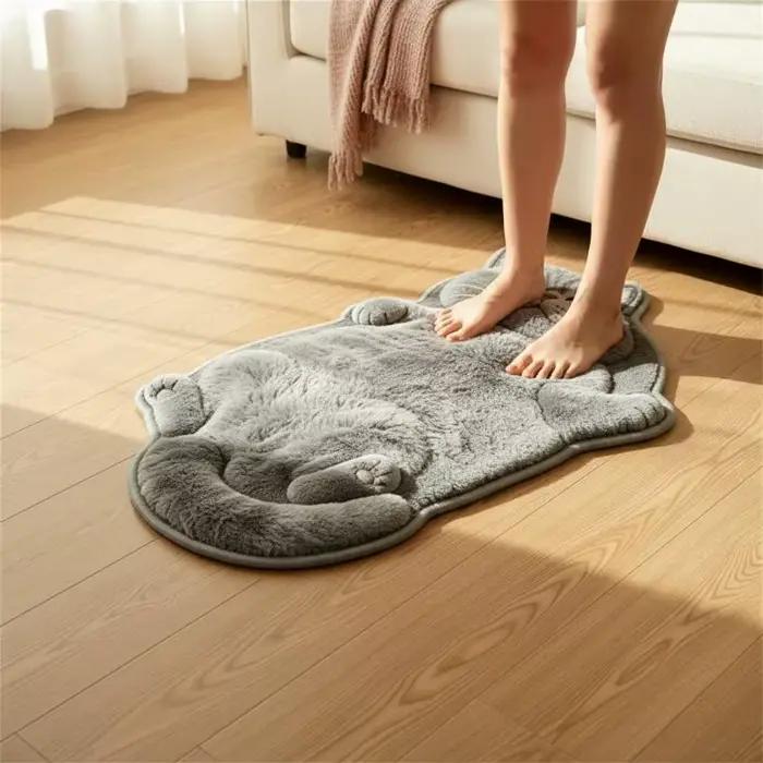 Tapis décoratif en forme de chat de dessin animé, tapis de décoration pour la maison, pour salons et chambres à coucher