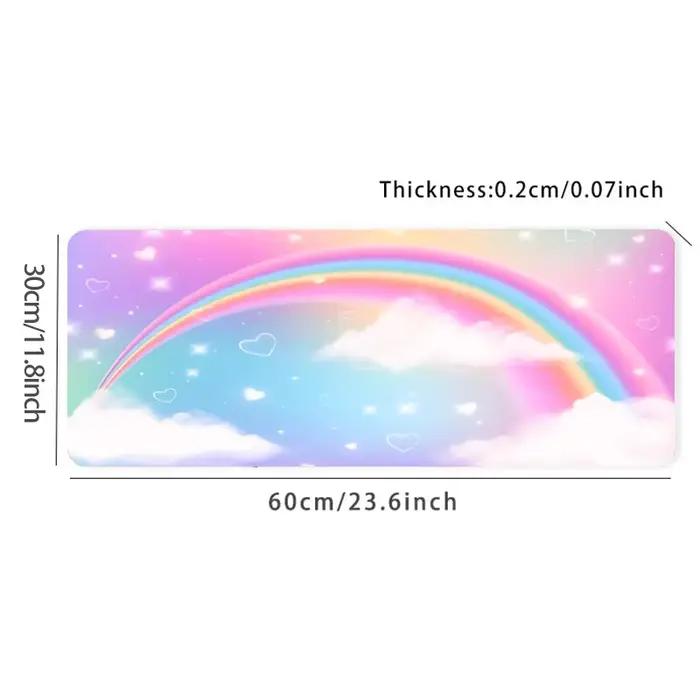 Tapis de souris de jeu média arc-en-ciel, épaisseur 900x400mm, virus Sub non ald, accessoires de bureau pour le travail, le divertissement, la maison et le bureau, cadeau