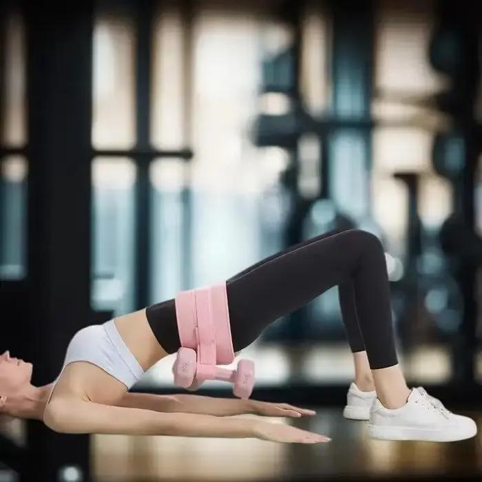 Accessoire d'exercice d'haltères : 1 ceinture de musculation pour poussée des hanches et pont de fessiers
