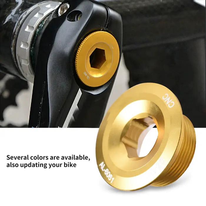 Boulon de fixation de manivelle de vélo en alliage d'aluminium