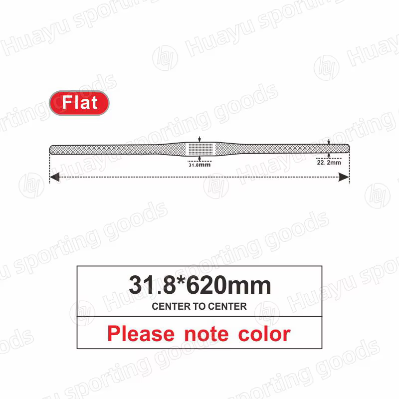 NO TRADEMARK VTT guidon de vélo plat pièces vtt 3K guidon entièrement en carbone 31.8*600/620/640/66