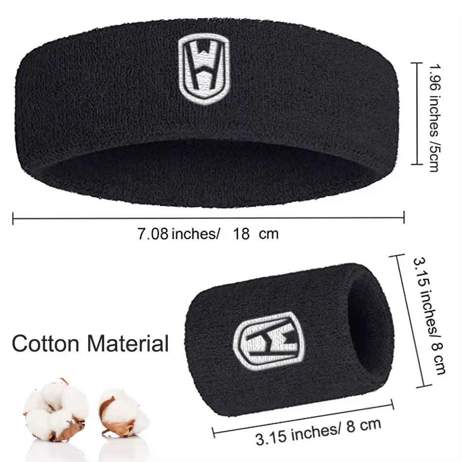 WOSWEIR-coton athlétique bandeau élastique bandeaux femmes hommes basket-ball sport gymnase Fitness 