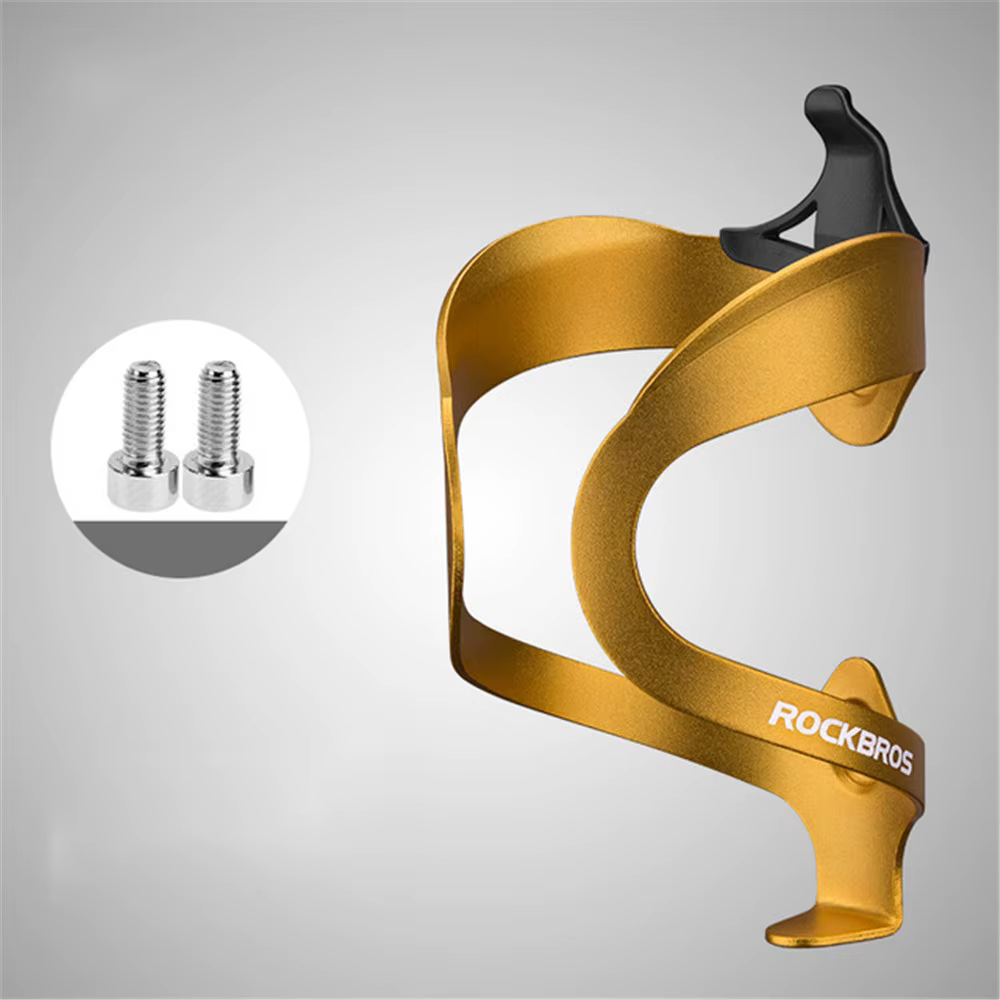 ROCKBROS – porte-bouteille réglable en alliage d'aluminium, accessoires de vélo, porte-bouteille ult