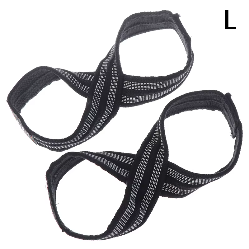 1 paire de sangles Figure 8 pour haltérophilie, bande de préhension robuste