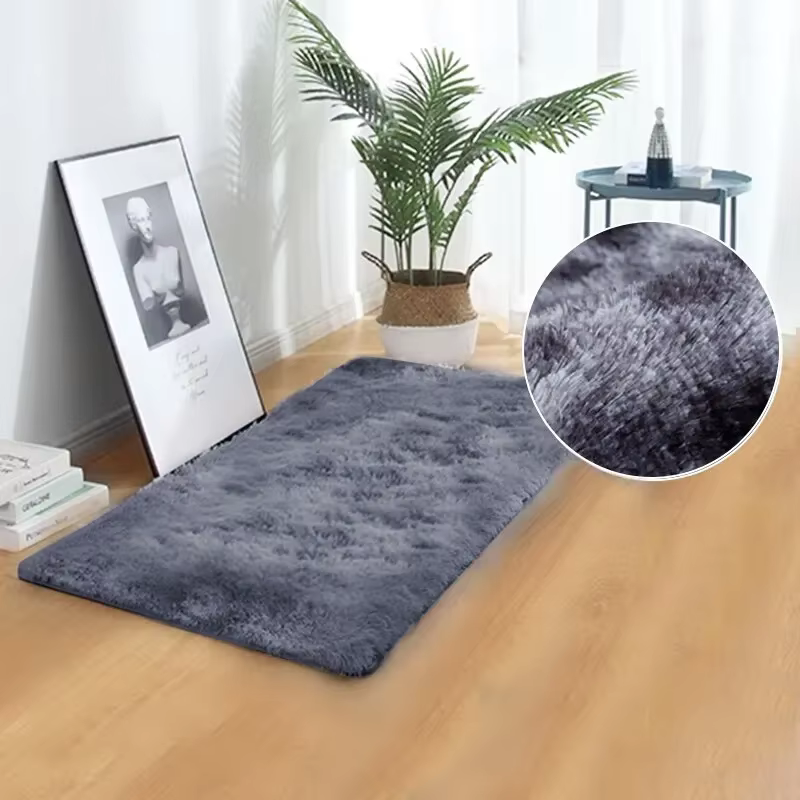 VIKAMA 40X60CM tapis en laine de soie épaissi chevet salon pépinière doux décor à la maison tapis la