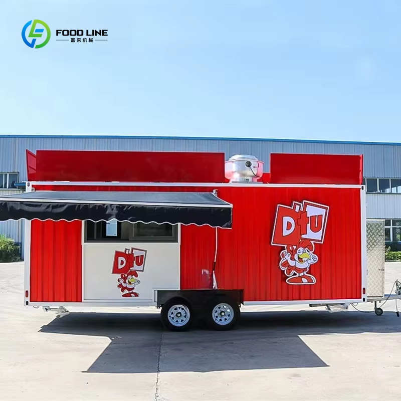 Conteneur commercial multifonctionnel personnalisé, bar modifié, camion à café mobile, remorque alim
