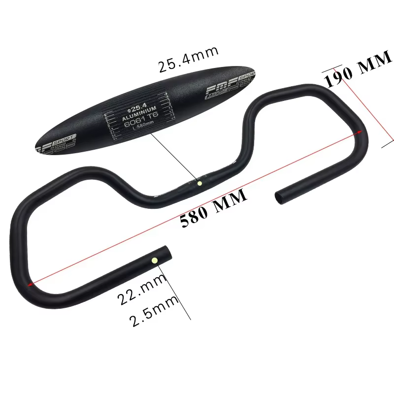 Guidon de vélo en alliage d'aluminium de haute qualité et robuste, diamètre 254/318 mm, style papill