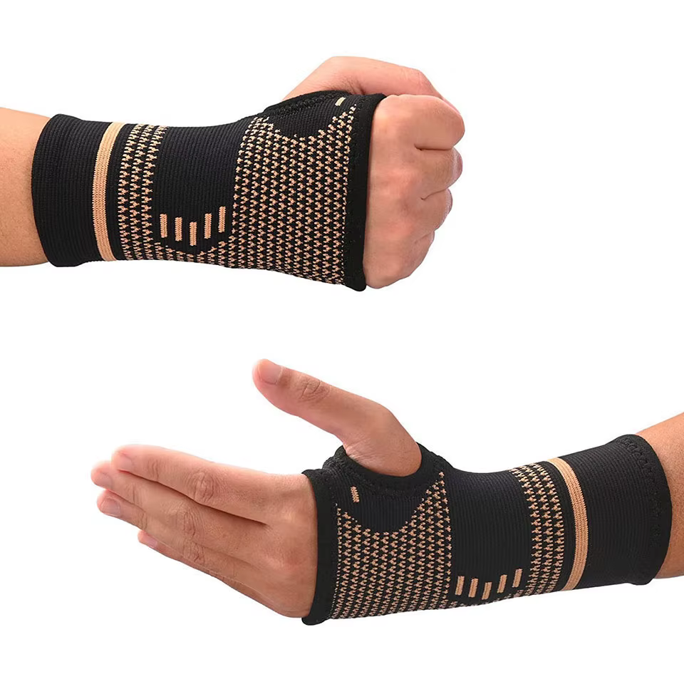 1 pièces bracelet de poignet en Fiber de cuivre élastique Sport pansement bracelet main soutien de g
