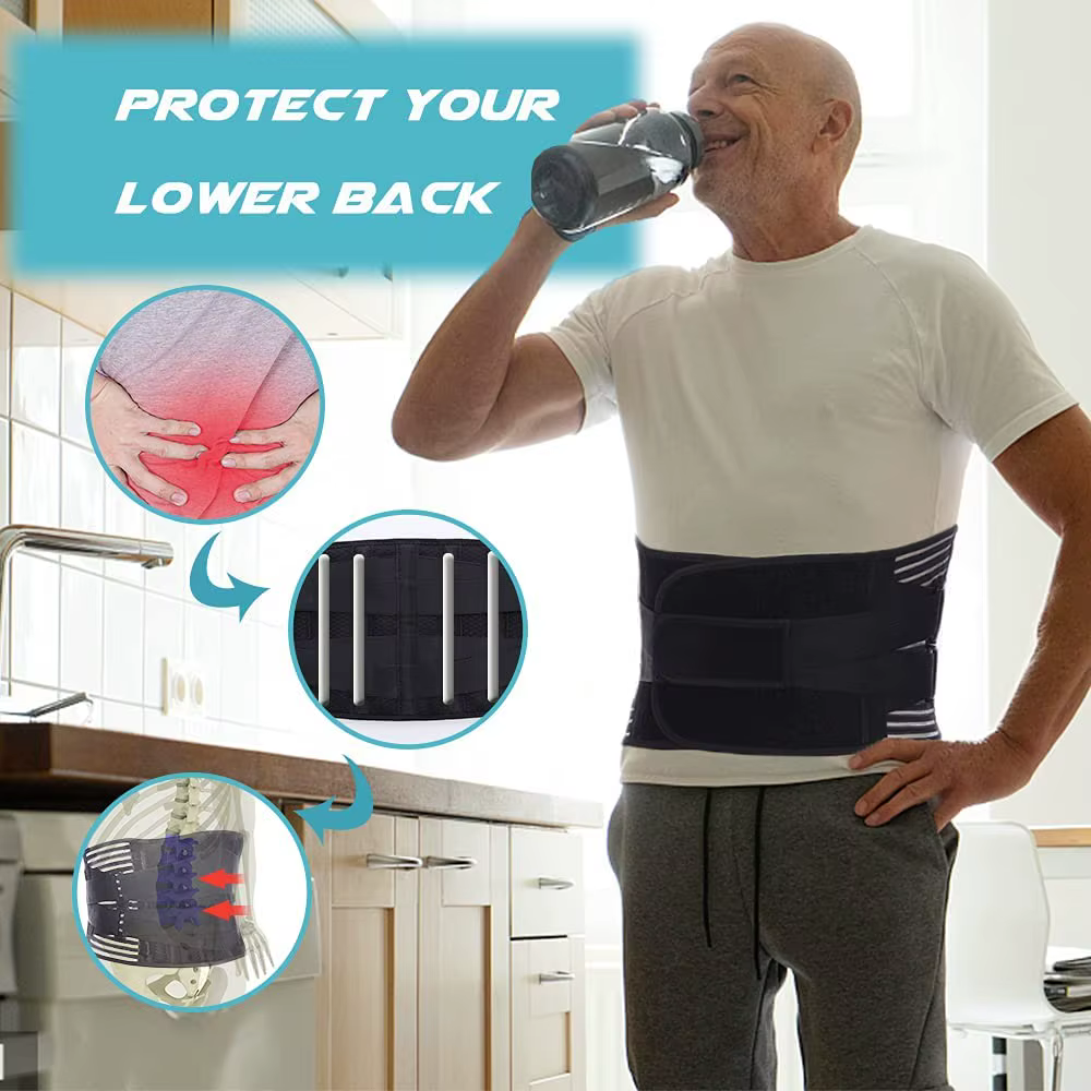 Ceinture de soutien lombaire à Double traction pour hommes et femmes, Corset orthopédique de taille,