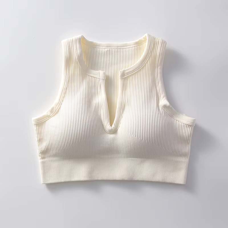 Gilet de sport d'été sans manches pour femmes, très élastique, absorbant la sueur, coussinet de poit