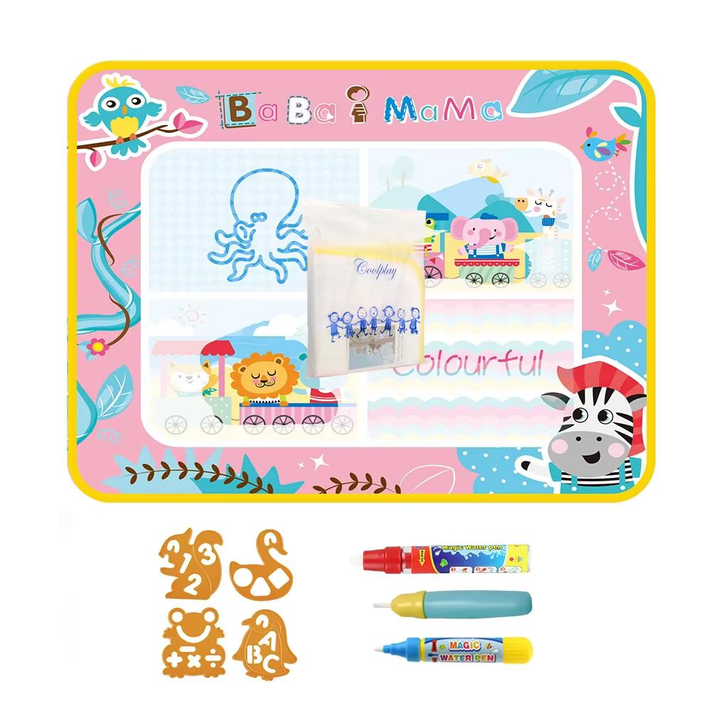 Tapis de dessin à l'eau magique, tapis de gribouillage à colorier avec stylos magiques, jouets Monte