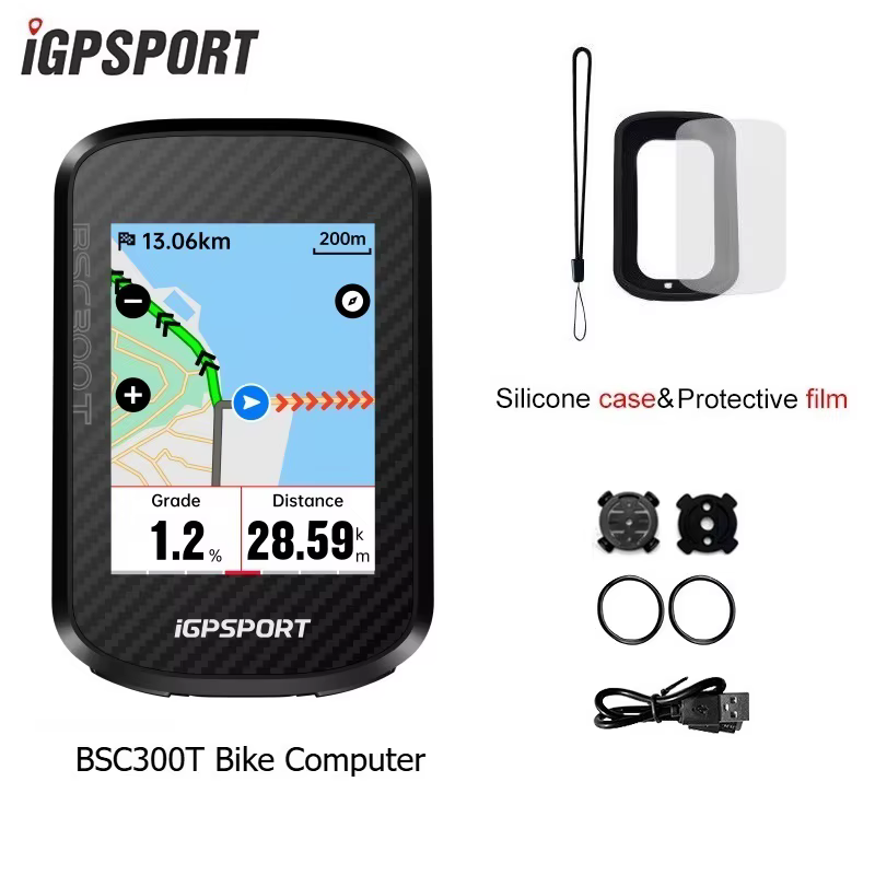 Ordinateur de vélo GPS iGPSPORT BSC300-T avec écran tactile, navigation sans fil et carte mondiale c