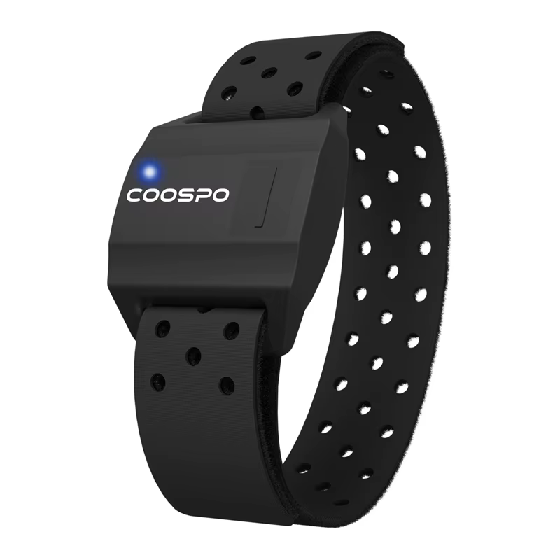 COOSPO Moniteur de Fréquence Cardiaque Brassard Bluetooth Ant+, Brassard Cardiofrequencemetre en Tem