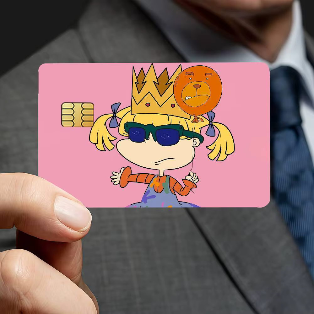 Autocollants décoratifs pour cartes de crédit R-RUGRATS, adaptés aux cartes bancaires, transport en 