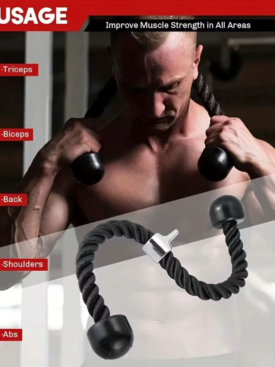 Kit de barres de traction pour gym à domicile avec poulie à cliquet et corde triceps, équipement d'e