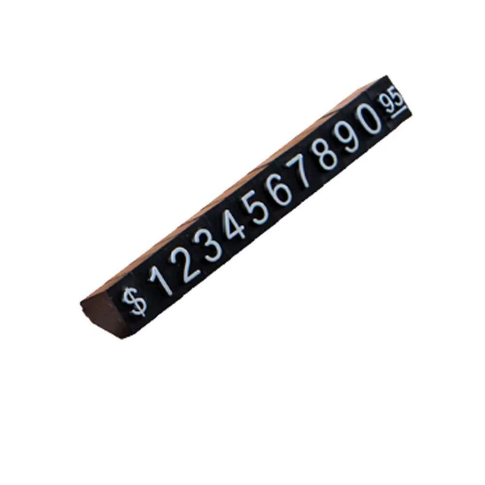 Étiquette de prix combinée 9x6mm, 95 extrémités, signes numériques réglables, Cube Dollar, symbole d