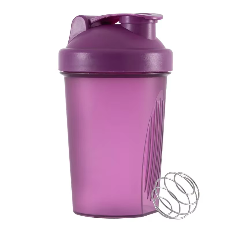 Bouteille shaker 400 ml pour protéines en poudre avec boule en acier inoxydable, sans BPA, pour la s