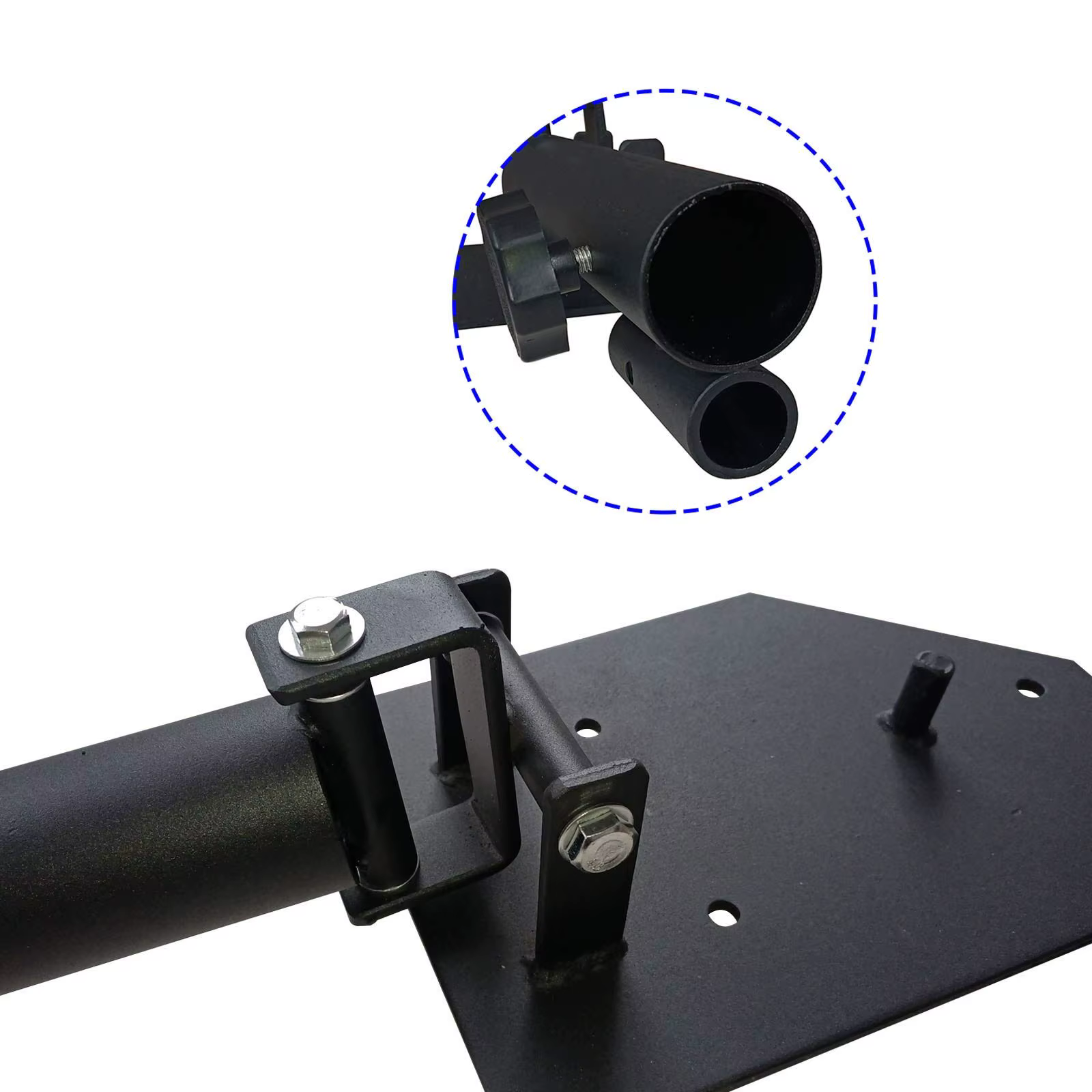 Station de musculation portable et résistante à 360 °, base T-bar de luxe, plateforme de renforcemen