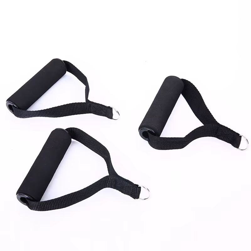 1 paire de poignées de corde de traction, accessoires de Fitness, bande d'exercice, poignée de rally