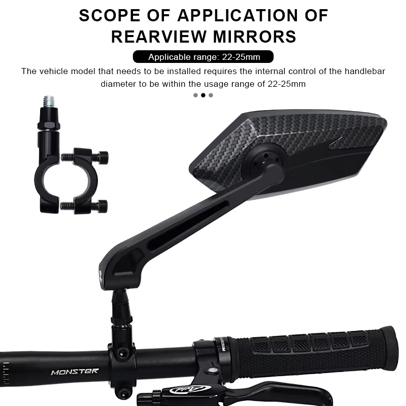 Rétroviseur de vélo bicolore grand Angle réflecteur clair large gamme rétroviseurs de vélo cyclisme 