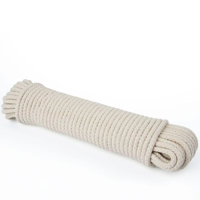 Corde en coton tressé 6mm x 20m, corde en macramé, bricolage, décoration de mariage, cordon artisana